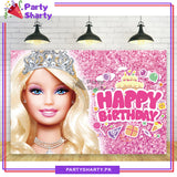 D-2 Barbie Theme Panaflex Backdrop For Theme Based Birthday Decoration and Celebration