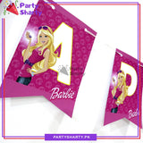 D-2 Barbie Theme Happy Birthday Card Banner For Theme Decoration and Celebration