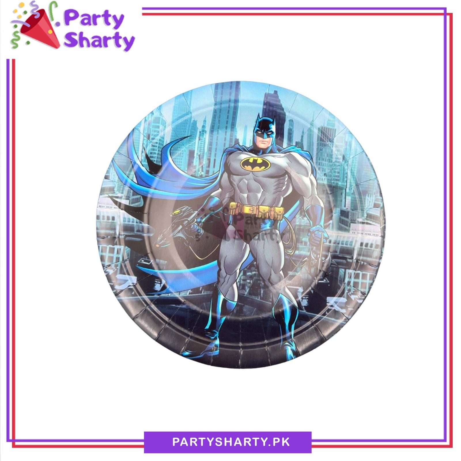 D-2 Batman Theme Paper Plates for Theme Party and Decoration