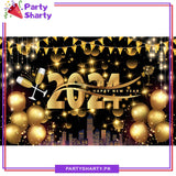 Happy New Year 2024 Panaflex Backdrop Banner For New Year Eve Party Celebration and Decorations