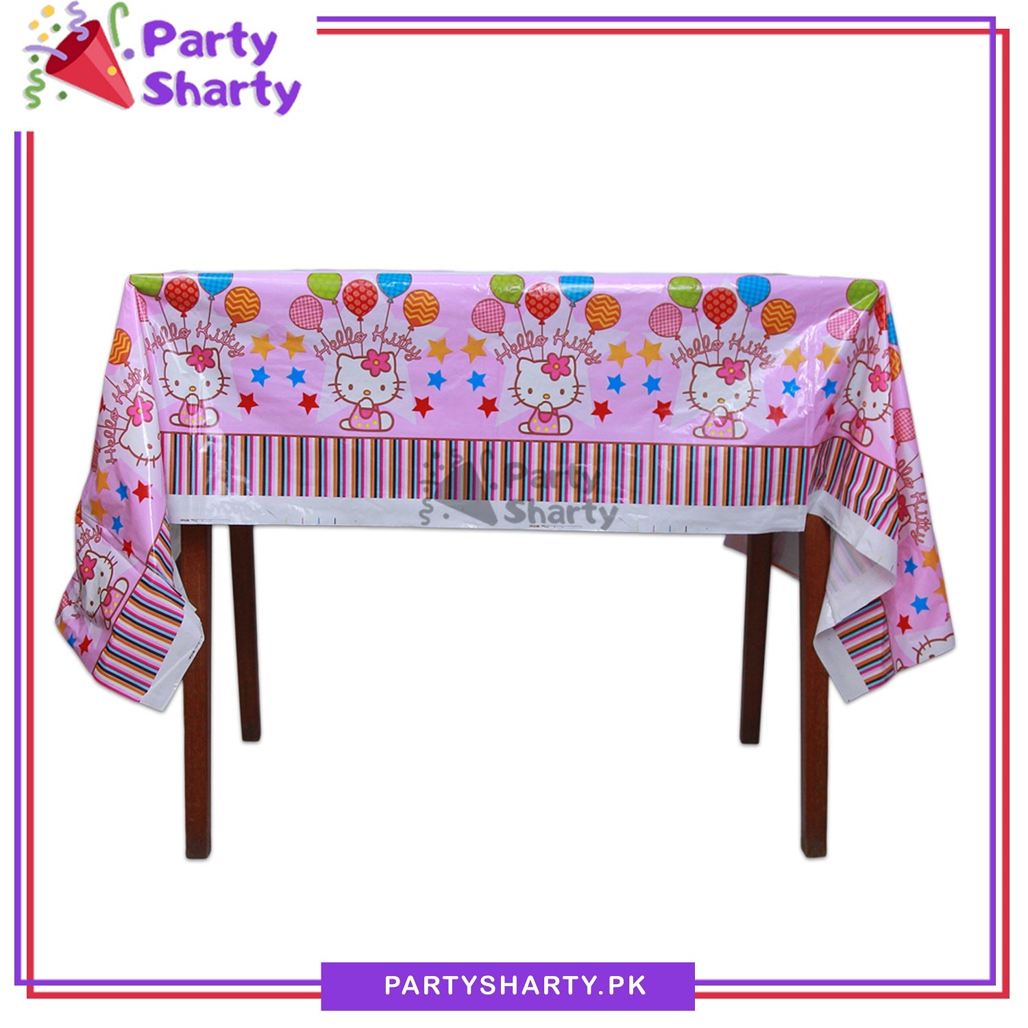 D-1 Hello Kitty Theme Table Cover for Birthday Party and Decoration