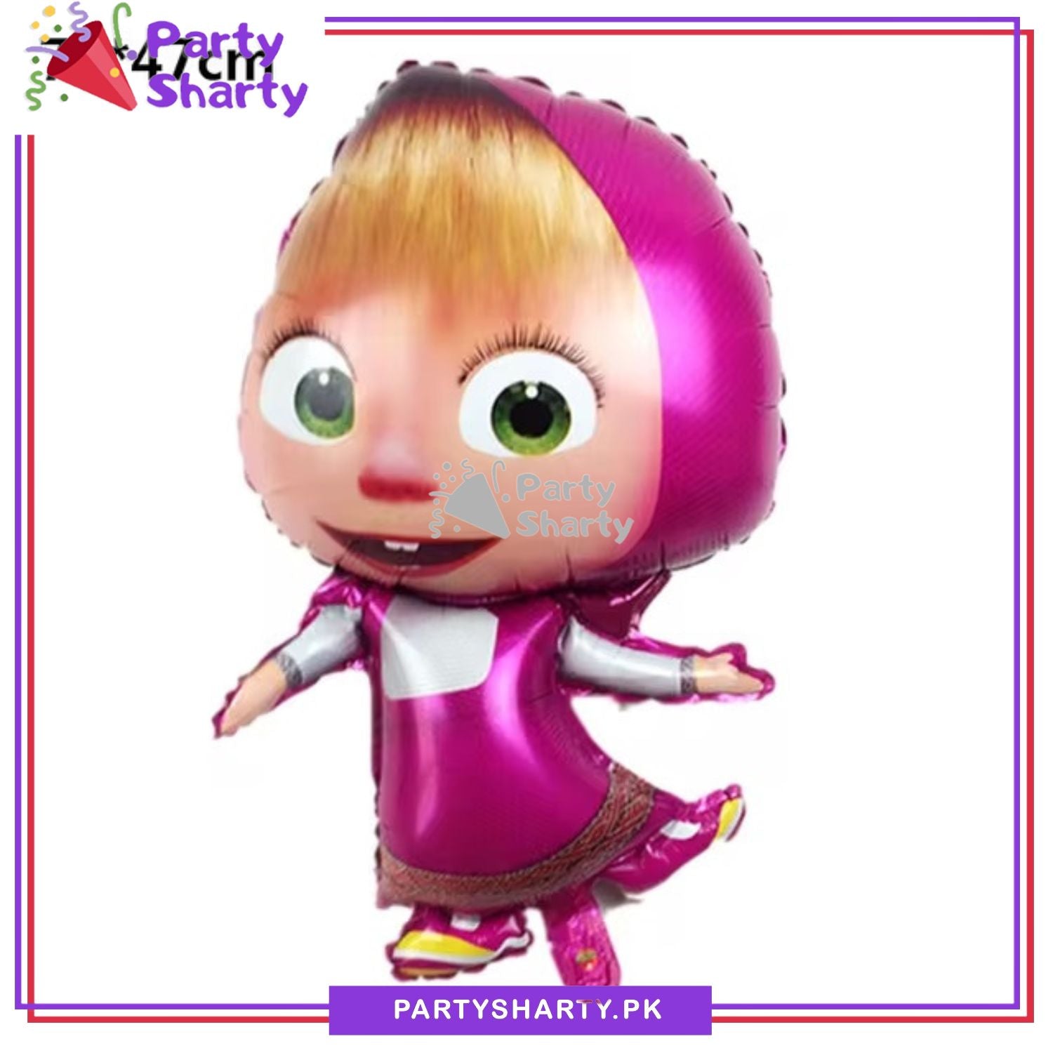D-2 Masha Theme Foil Balloon For Masha & The Bear Theme Birthday Party Decoration and Celebration