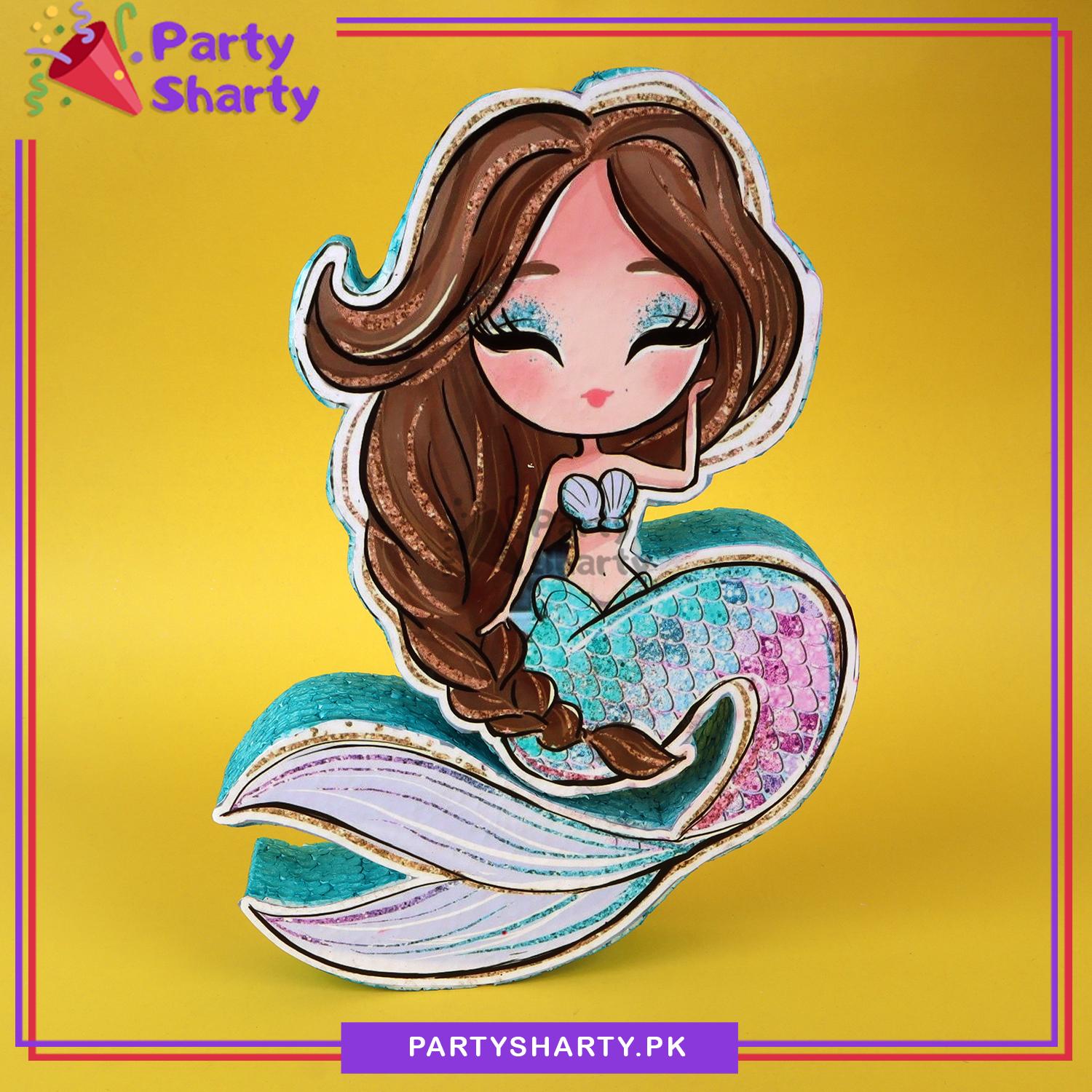 D-2 Mermaid Character Thermocol Standee For Mermaid Theme Based Birthday Celebration and Party Decoration