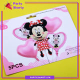 5pcs/Set D-2 Minnie Mouse Cartoon Foil Balloon Set For Party Decoration & Celebration