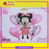 5pcs/Set D-2 Minnie Mouse Cartoon Foil Balloon Set For Party Decoration & Celebration