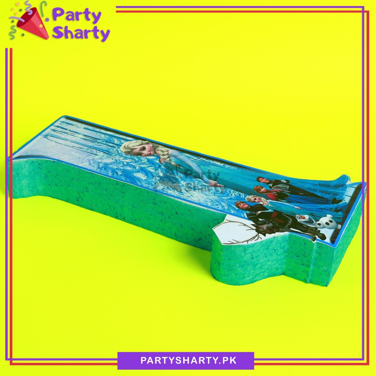 D-2 Numeric 1 Thermocol Standee For Frozen Theme Based First Birthday Celebration and Party Decoration