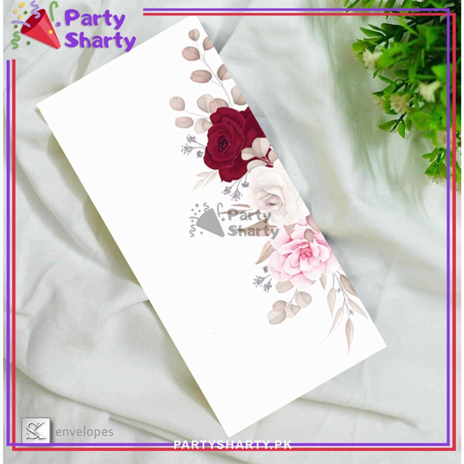 Fancy Money Envelopes / Folders (Branded), Ideal for Weddings, Engagements & Eidi. Branded Gift Envelopes. (Pack of 10)