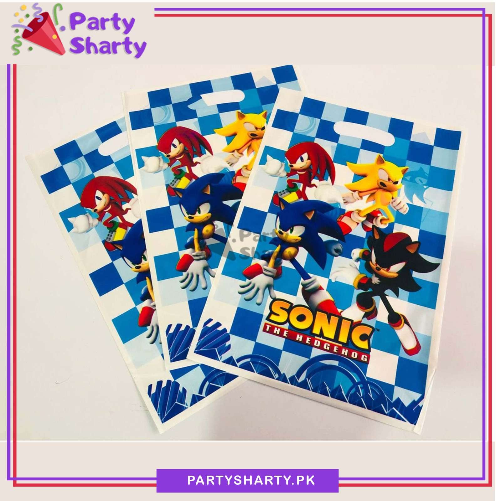 D-2 Sonic Theme Goody Bag Pack Of 10 For Theme Based Giveaways