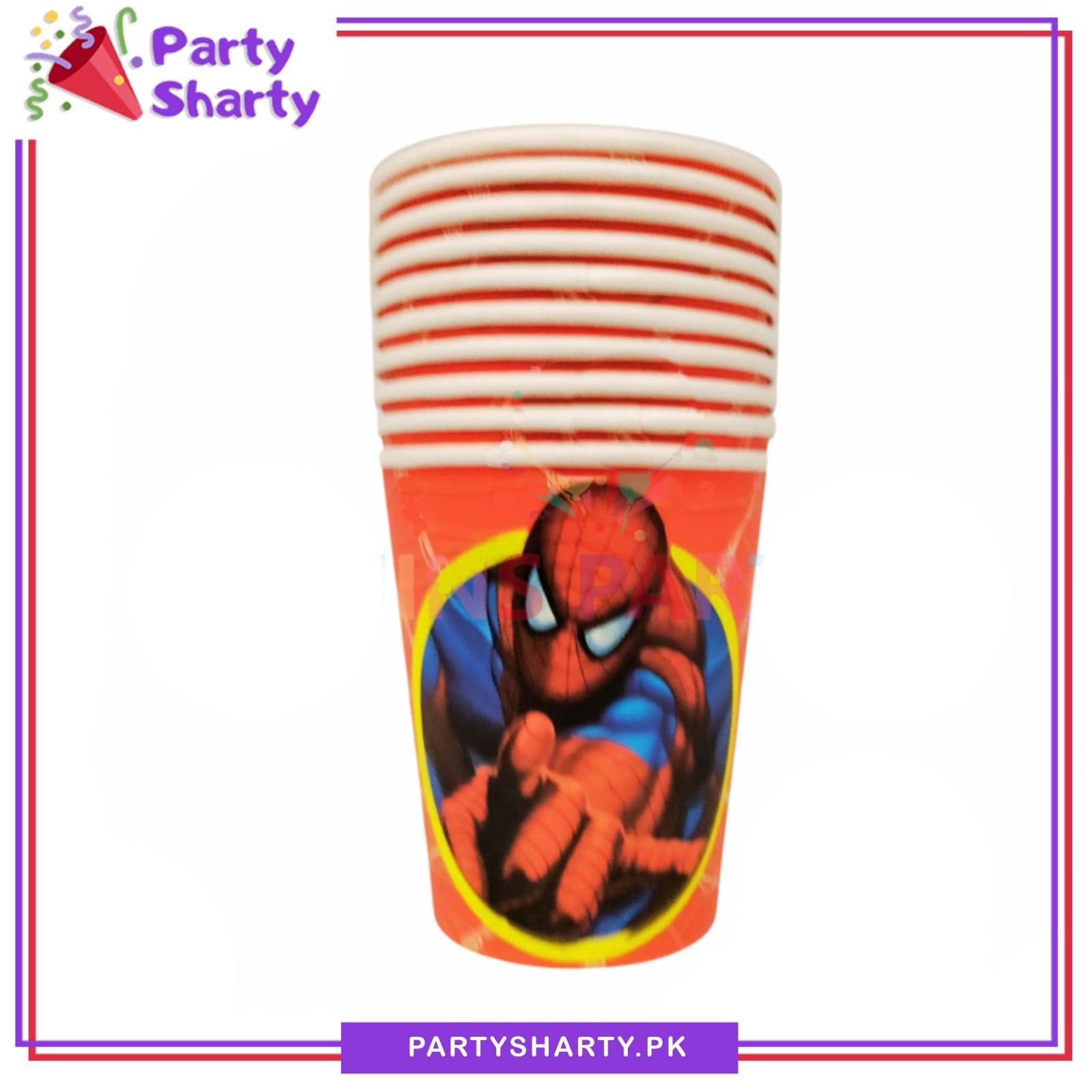 D-2 Spiderman Theme Party Disposable Paper Cups for Spider Man Theme Party and Decoration
