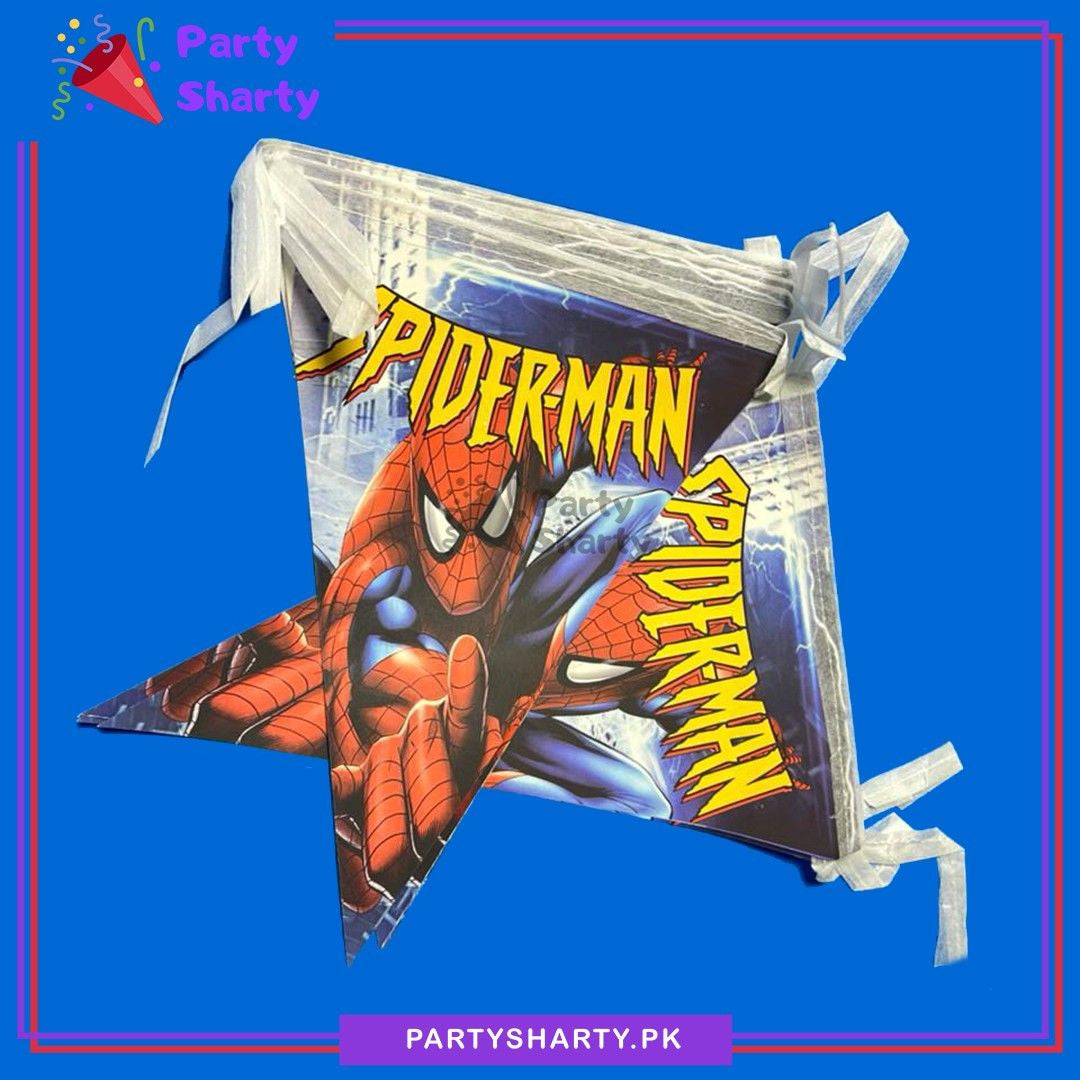 D-2 Spiderman Theme Party Flags Bunting for Spiderman Theme Decoration & Celebrations