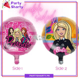 D-2 18inches Barbie Round Foil Balloons For Barbie Theme Party Decoration and Celebration