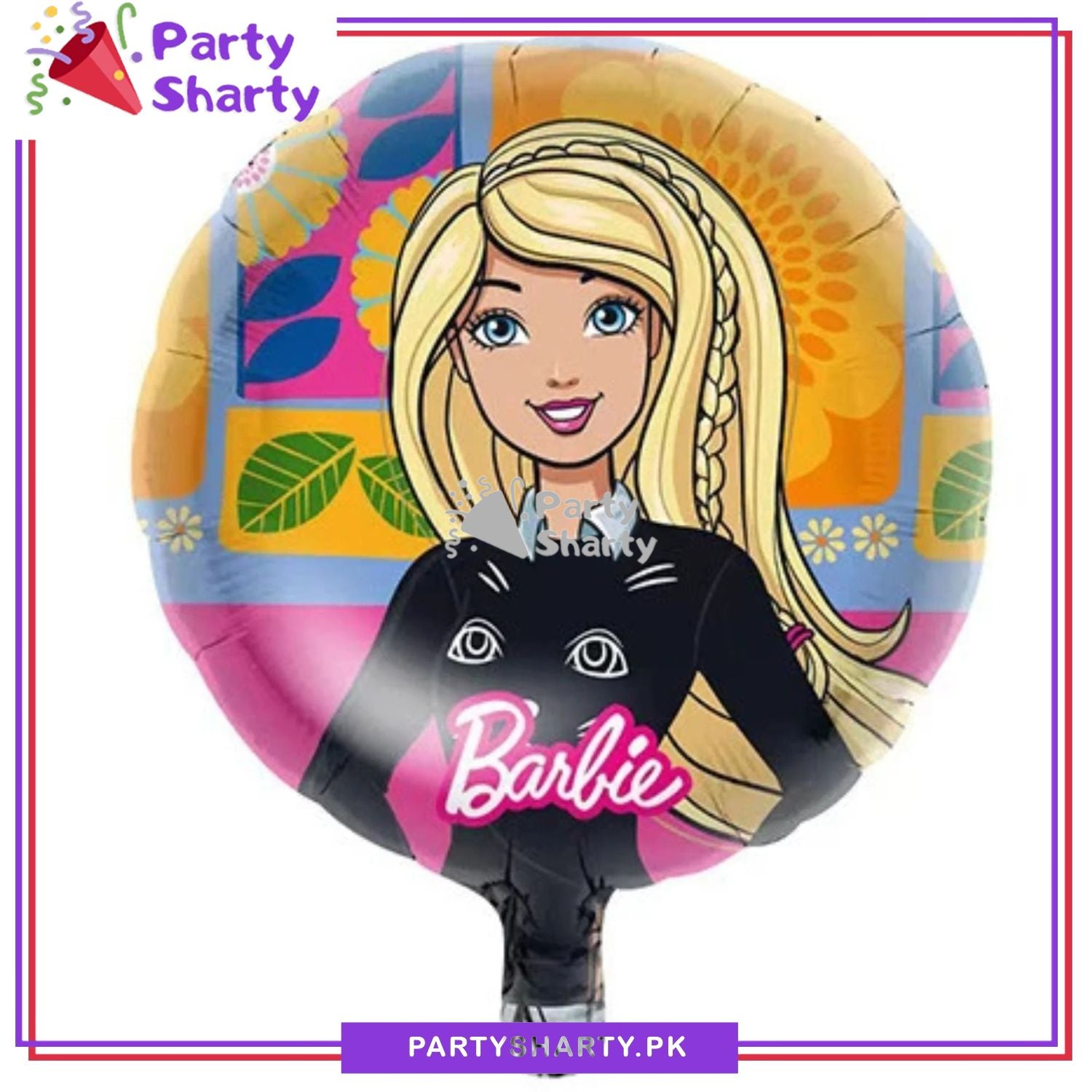 D-2 18inches Barbie Round Foil Balloons For Barbie Theme Party Decoration and Celebration