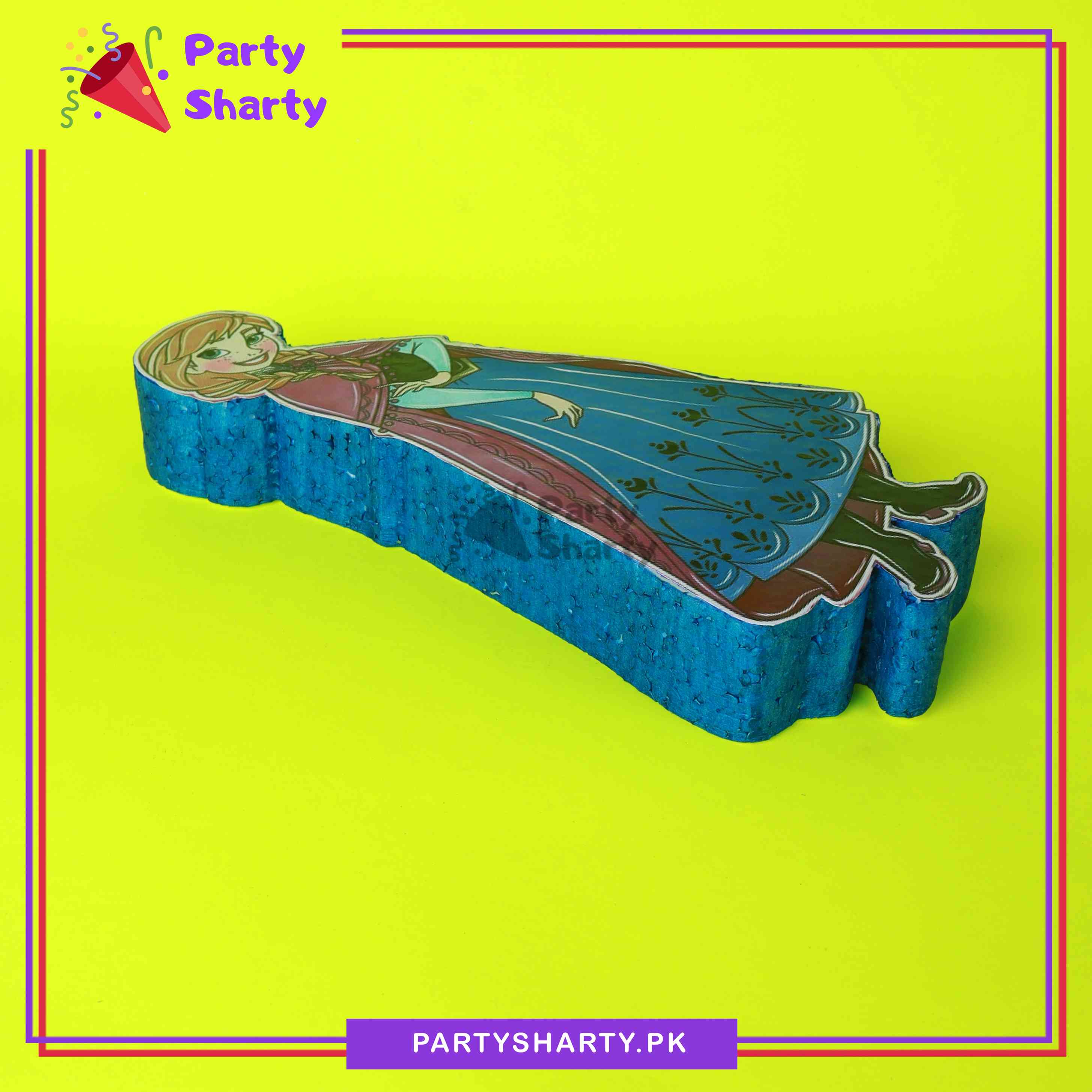 D-2 Anna Character Thermocol Standee For Frozen Theme Based Birthday Celebration and Party Decoration