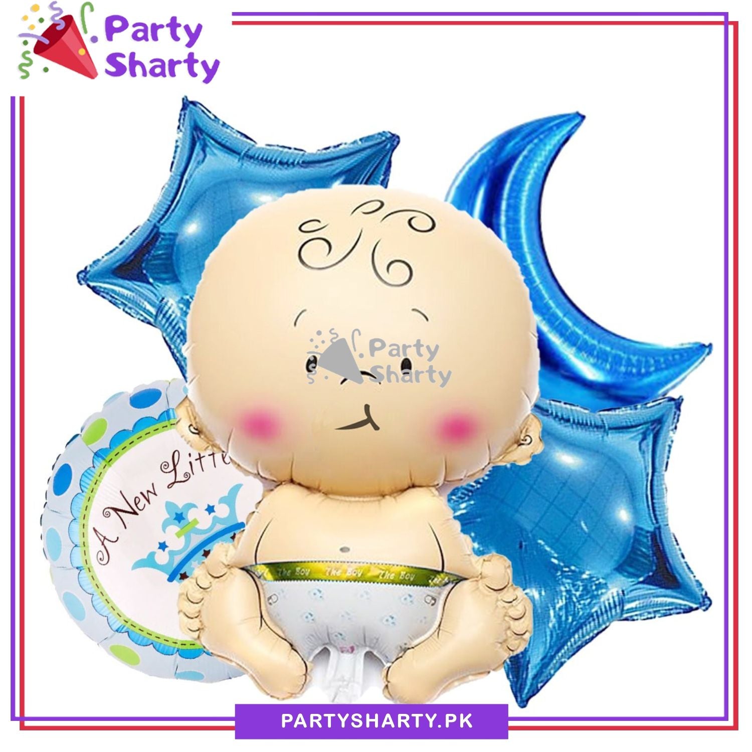 D-2 Baby Shaped Foil Balloon Set (Boy / Girl) Foil Balloons for Baby Shower, Welcome Baby & Gender Reveal Decoration and Celebration