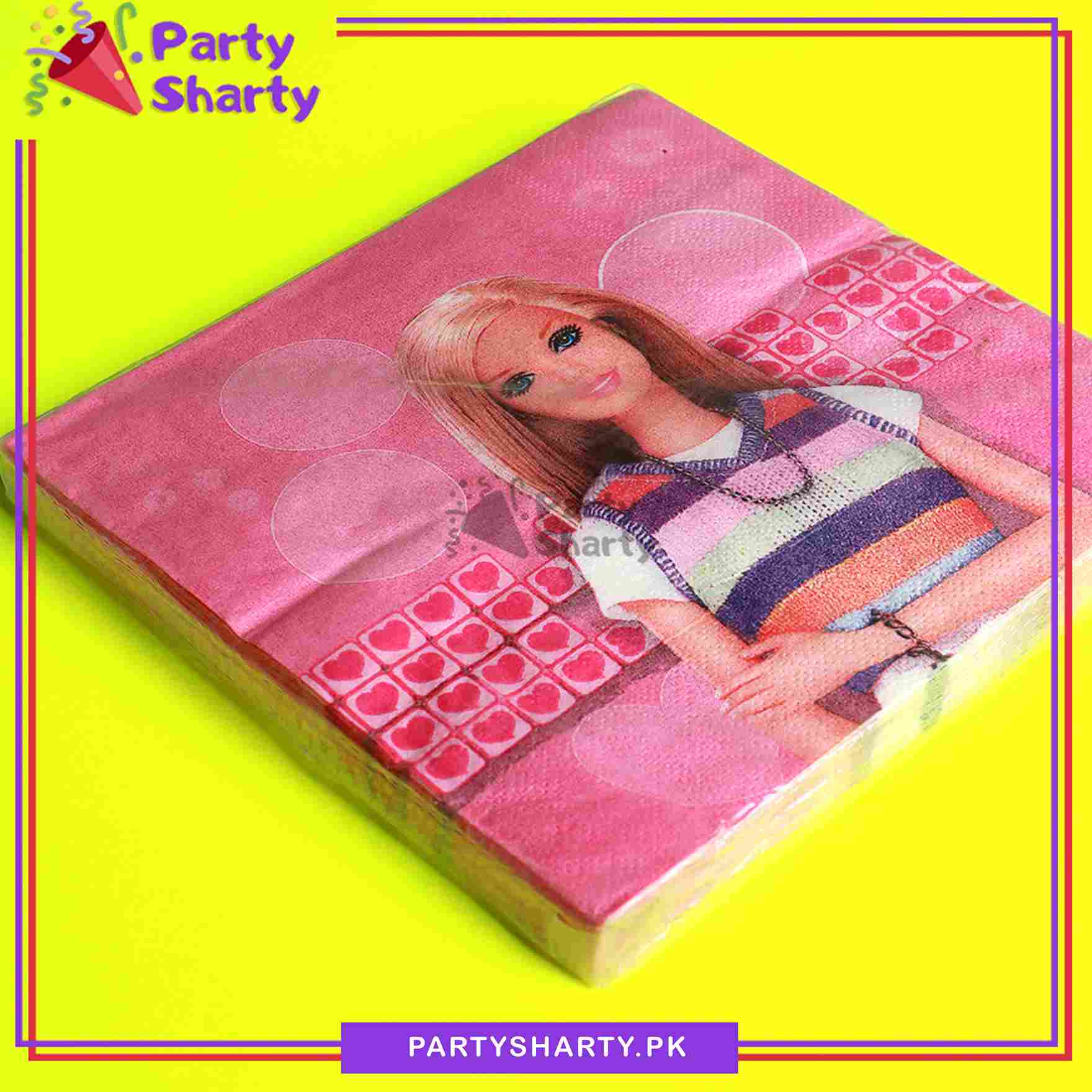 D-2 Barbie Theme Paper Napkins For Barbie Theme Party Celebration and Decoration