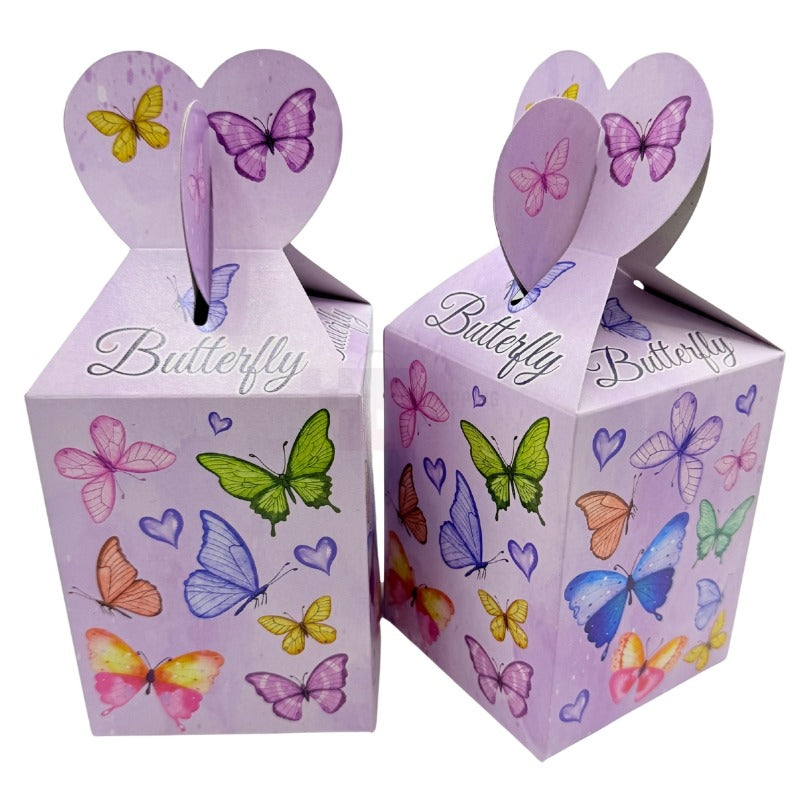 D-2 Butterfly Goody Boxes Pack of 10 For Butterfly Theme Birthday Celebration