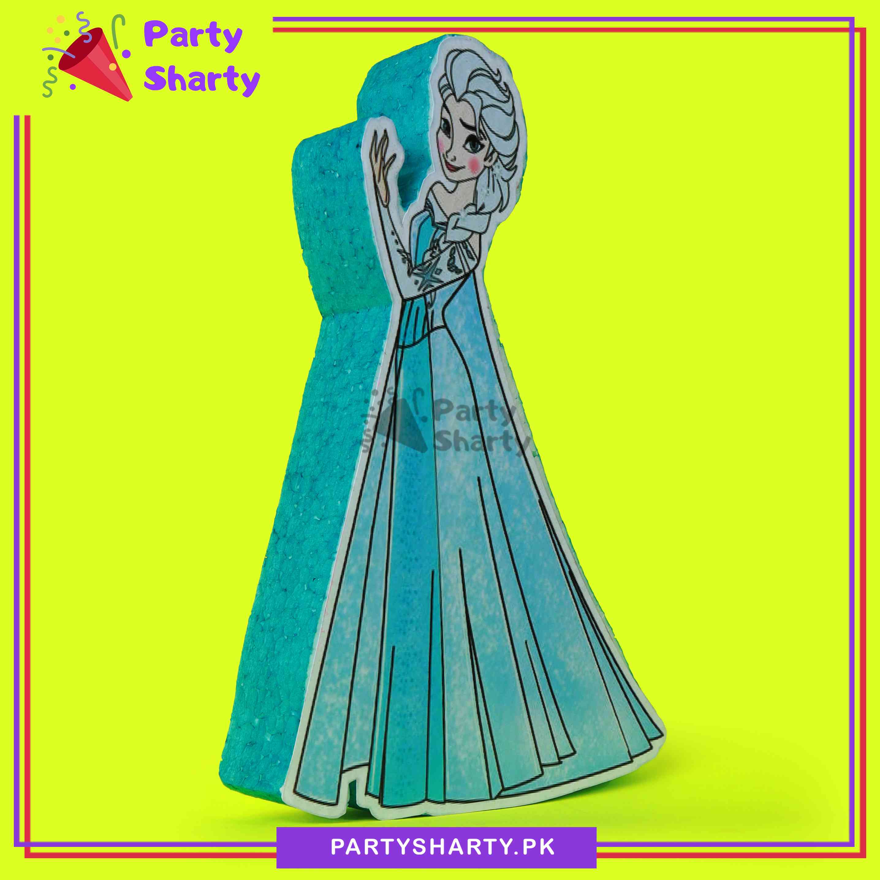 D-2 Elsa Character Thermocol Standee For Frozen Theme Based Birthday Celebration and Party Decoration