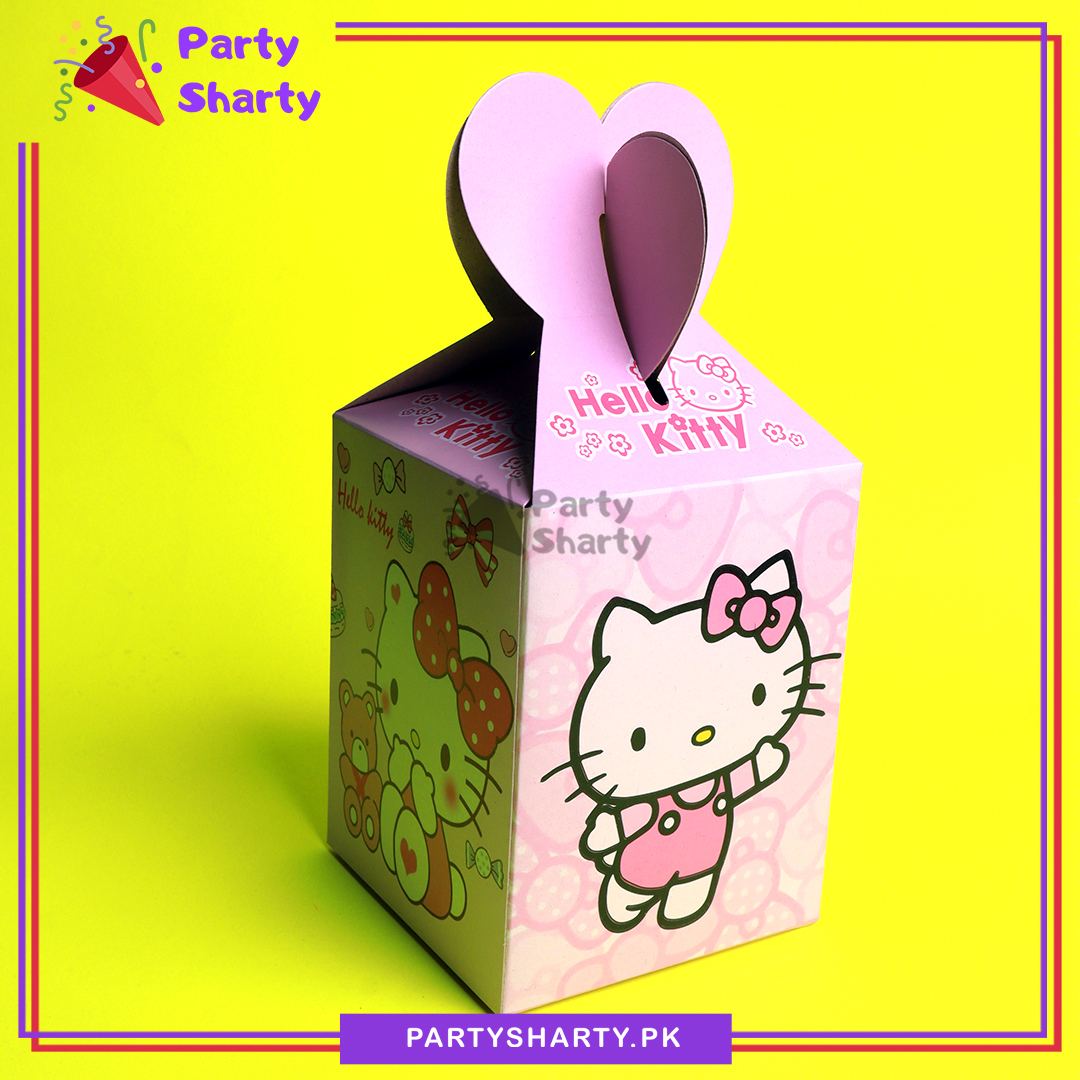 D-2 Hello Kitty Goody Boxes Pack of 10 For Hello Kitty Theme Birthday Celebrations