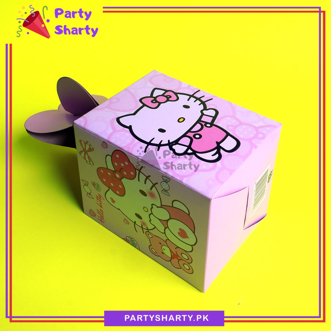 D-2 Hello Kitty Goody Boxes Pack of 10 For Hello Kitty Theme Birthday Celebrations