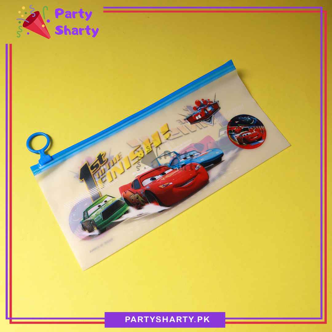 D-2 Small Mcqueen Car Theme Character Pouch for Birthday Gift and School Going Kids