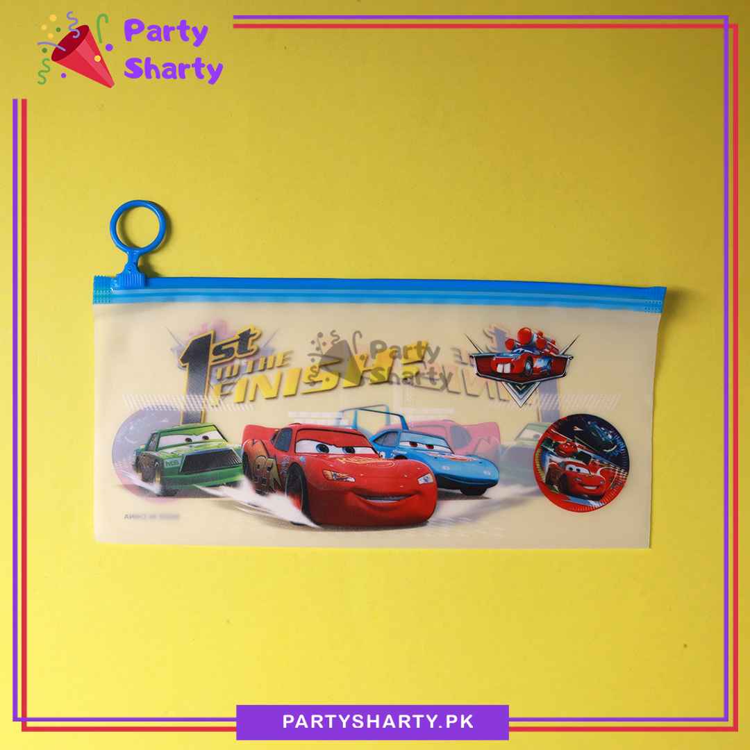 D-2 Small Mcqueen Car Theme Character Pouch for Birthday Gift and School Going Kids