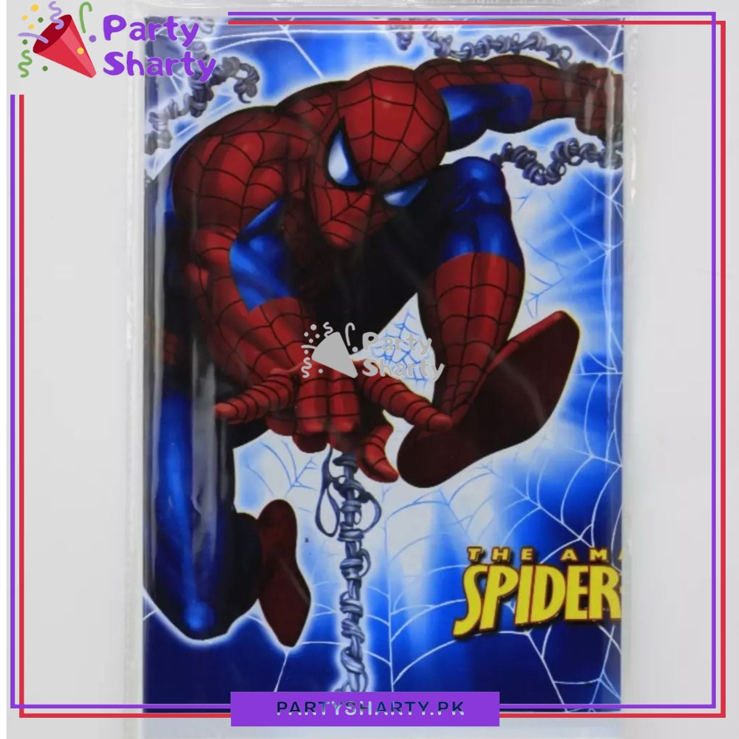 D-2 Spiderman Party Theme Table Cover for Birthday Party and Decoration