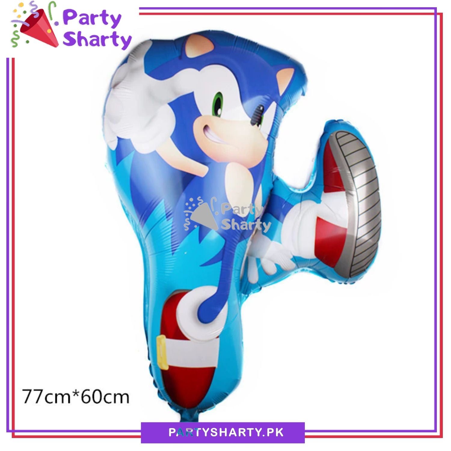 D-2 Stylish Sonic Character Foil Balloons For Birthday Party Decoration and Celebration