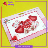 D-3 5pcs/set I Love You Foil Balloons Set For Anniversary Party Decoration & Celebration