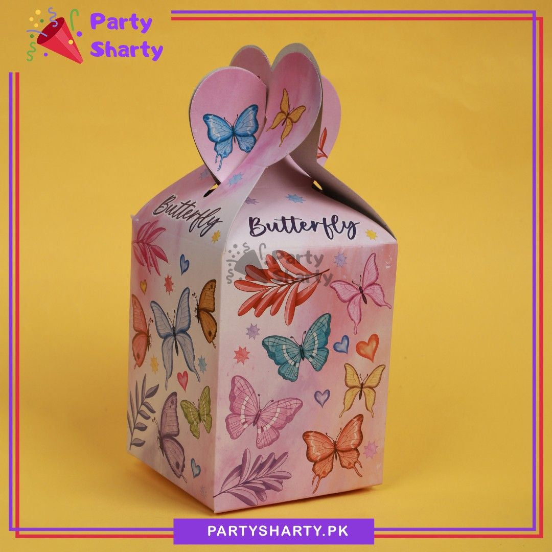 D-3 Butterfly Goody Boxes Pack of 10 For Butterfly Theme Birthday Celebration