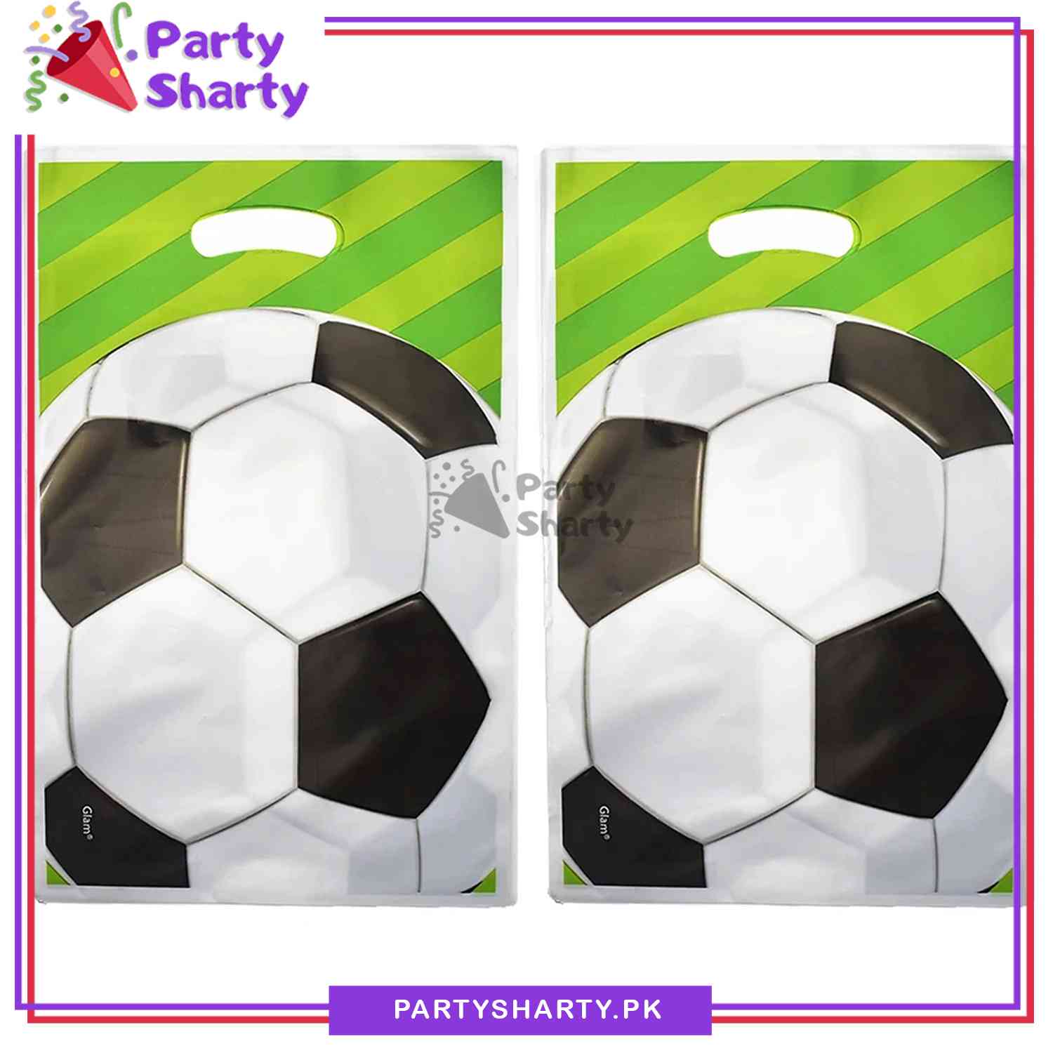 D-3 Football Theme Goody Bags Pack of 10 For Football Theme Party Decoration and Celebration
