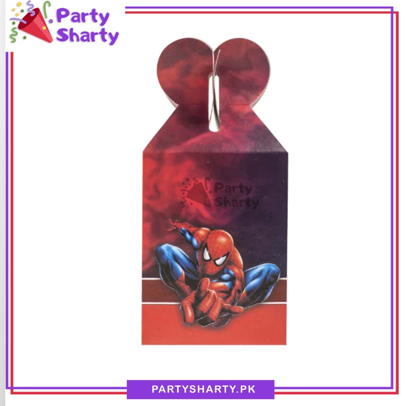 D-3 Spiderman Theme Goody Boxes Pack of 10 For Theme Based Birthday Celebration