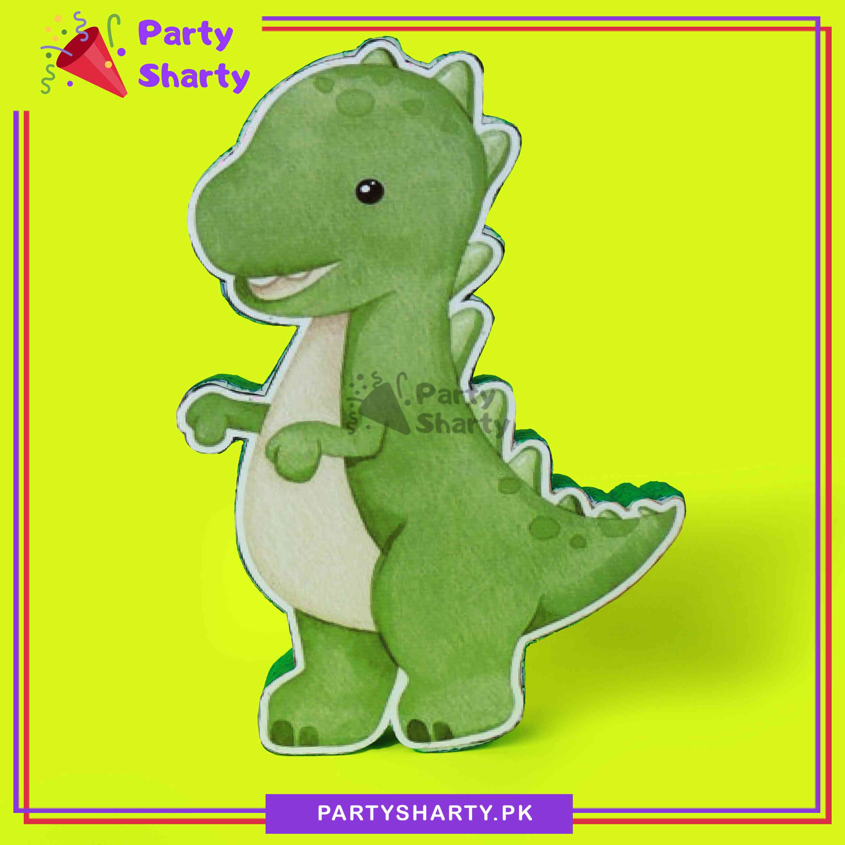 D-3 Dinosaur Character Thermocol Standee For Dinosaur Theme Based Birthday Celebration and Party Decoration