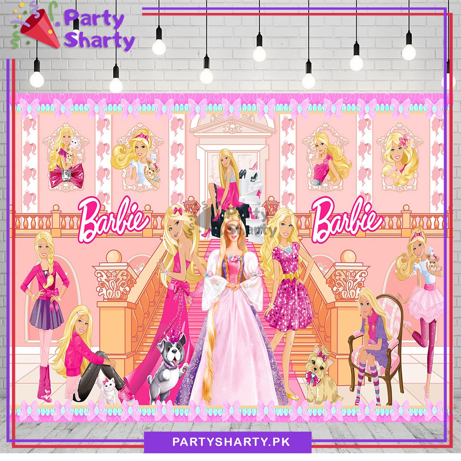 D-5 Barbie Theme Panaflex Backdrop For Theme Based Birthday Decoration and Celebration