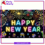 Happy New Year 2024 Panaflex Backdrop Banner For New Year Eve Party Celebration and Decorations