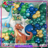 D-2 100pcs Dinosaur & Dragon Balloon Garland Theme Set For Birthday Decoration & Celebrations