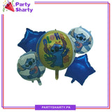 D2 5pcs/set Lilo & stitch Cartoon Theme Foil Balloon Set for Theme Party Decoration & Celebration