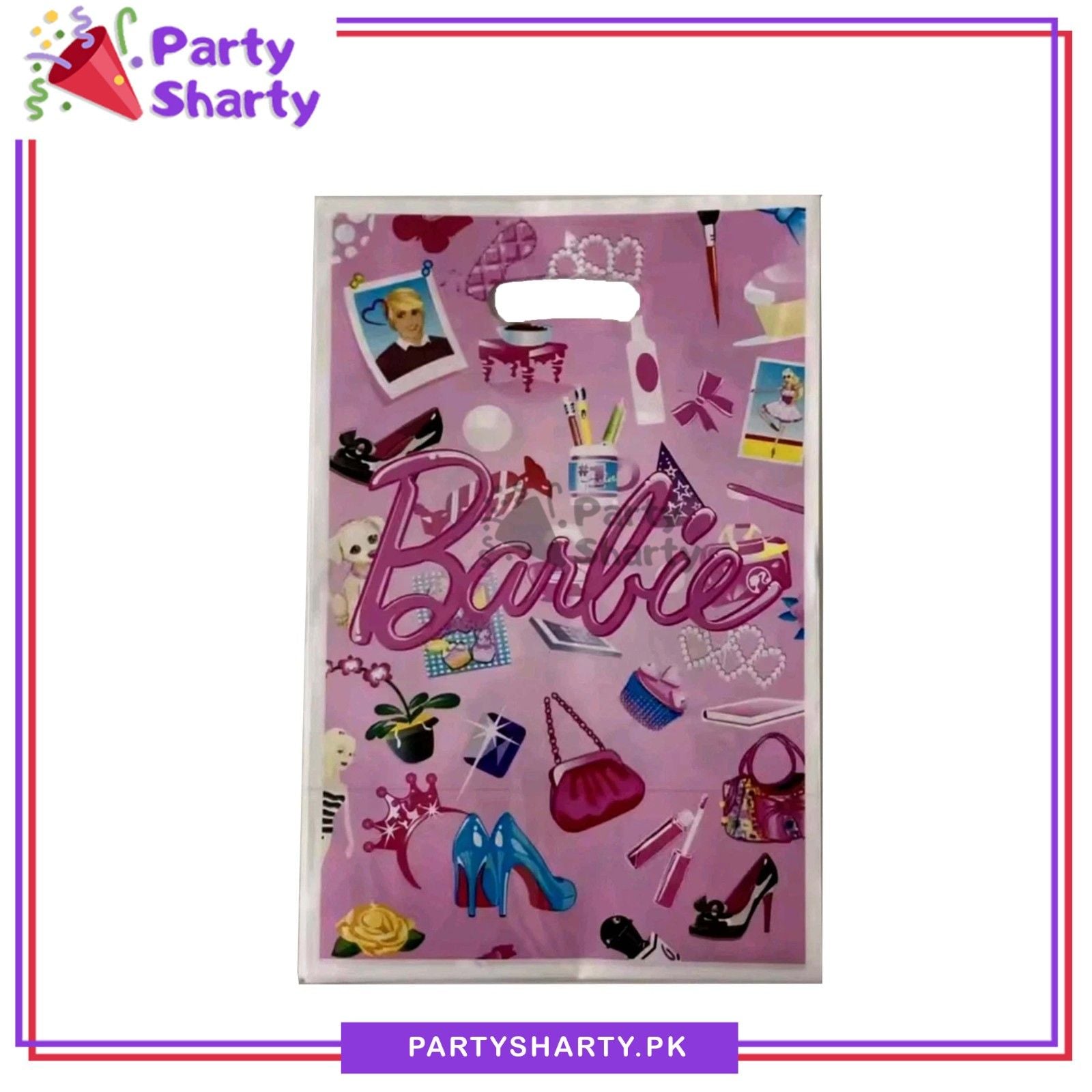 D2 Barbie Cartoon Loot Bags For Barbie Theme Birthday Party Goody Bags (Pack of 10)