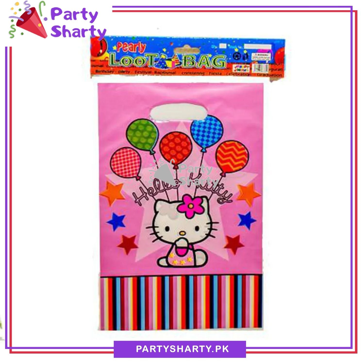 Hello Kitty Theme Goody Bags Pack of 10 For Hello Kitty Theme Party Decoration and Celebration