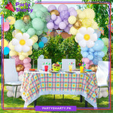 85pcs Daisy Flower Balloon Garland Set For Butterfly & Flower Theme Birthday Decoration and Celebration