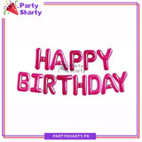 Happy Birthday Foil Balloon Banner for Decoration and Birthday Celebration