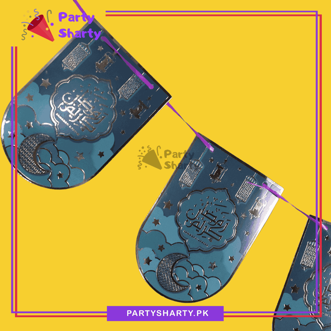 Dark Green Color Ramadan Kareem U-Shaped Card Banner For Ramadan Mubarak Theme Decoration