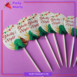 Small Dholki Night Mithai / Cup Cake Toppers For Dholki Decoration & Celebration