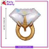 Rose Gold / Golden Diamond Ring Shaped Foil Balloon For Wedding, Bridal Shower Decoration and Celebration