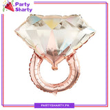 Rose Gold / Golden Diamond Ring Shaped Foil Balloon For Wedding, Bridal Shower Decoration and Celebration