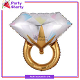 Rose Gold / Golden Diamond Ring Shaped Foil Balloon For Wedding, Bridal Shower Decoration and Celebration