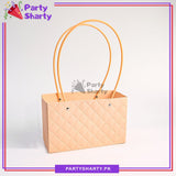 Diamond Embossed Rectangular Design Flower Bags For Wedding & Engagement Gifts