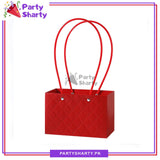 Diamond Embossed Rectangular Design Flower Bags For Wedding & Engagement Gifts