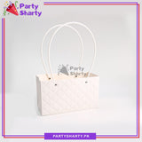 Diamond Embossed Rectangular Design Flower Bags For Wedding & Engagement Gifts