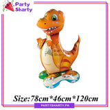 4D Inflatable Crocodile & T-Rex Airloonz Foil Balloons with Standing Base Foil Balloons for Kids Dinosaur Theme Birthday Party