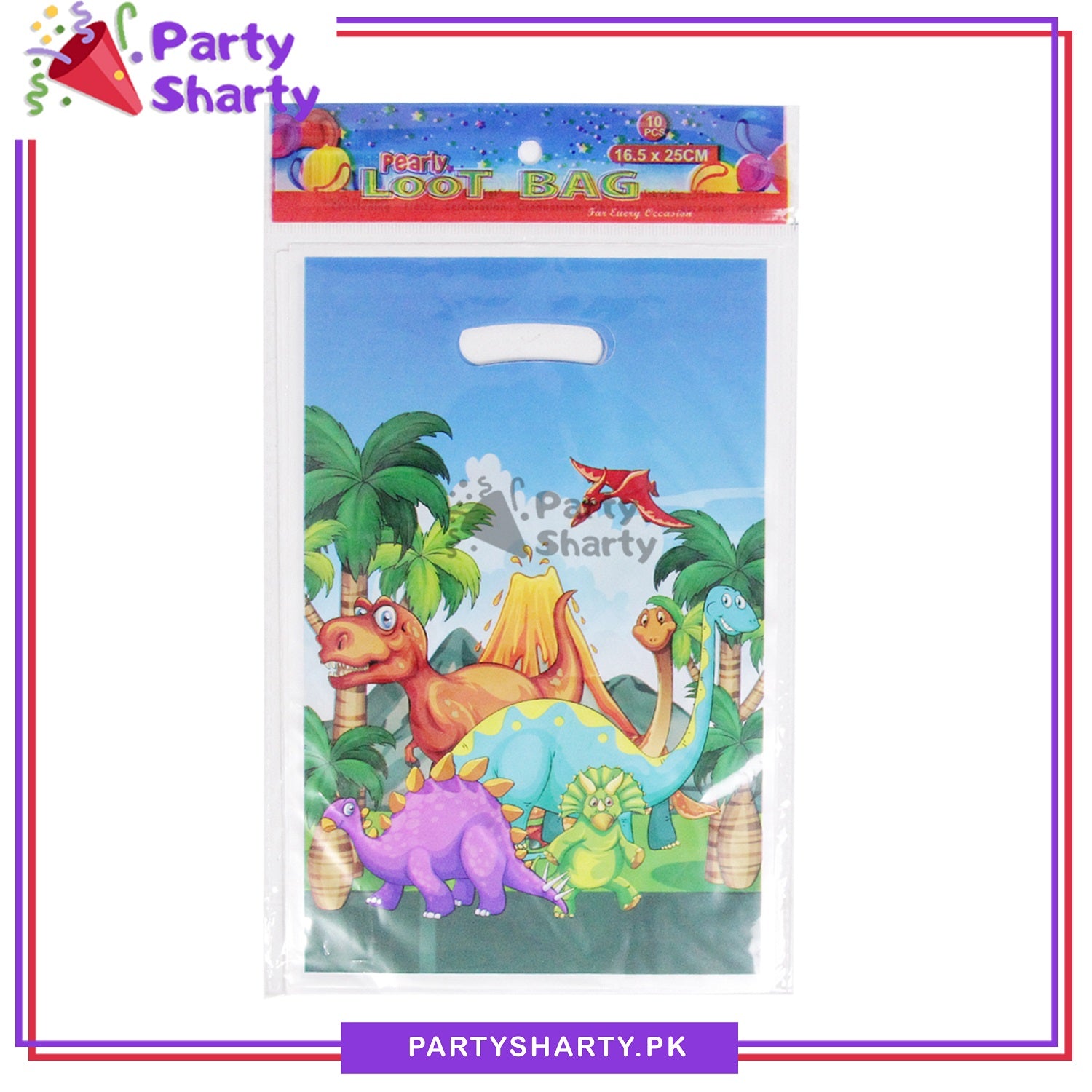 Dinosaur Theme Goody Bag Pack Of 10 For Dinosaur Theme Decoration and Celebration